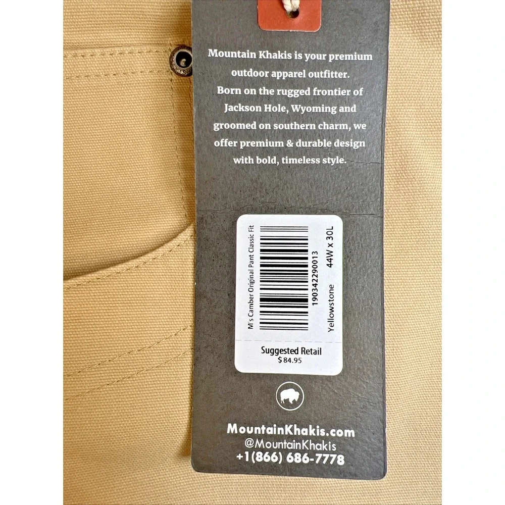 Mountain Khakis new tags
